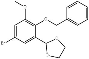 1,3-Dioxolane, 2-[5-bromo-3-methoxy-2-(phenylmethoxy)phenyl]- Structure