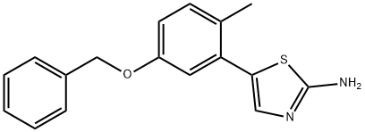 2-Thiazolamine, 5-[2-methyl-5-(phenylmethoxy)phenyl]- 구조식 이미지