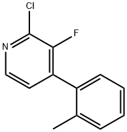 Pyridine, 2-chloro-3-fluoro-4-(2-methylphenyl)- Structure