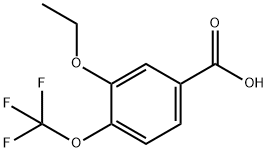 Benzoic acid, 3-ethoxy-4-(trifluoromethoxy)- Structure