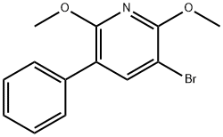 Pyridine, 3-bromo-2,6-dimethoxy-5-phenyl- Structure