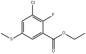 Benzoic acid, 3-chloro-2-fluoro-5-(methylthio)-, ethyl ester Structure