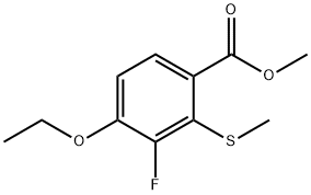 Benzoic acid, 4-ethoxy-3-fluoro-2-(methylthio)-, methyl ester Structure