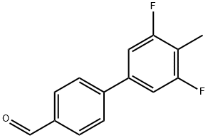 [1,1'-Biphenyl]-4-carboxaldehyde, 3',5'-difluoro-4'-methyl- Structure