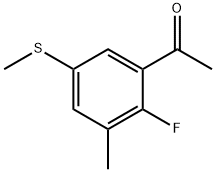 Ethanone, 1-[2-fluoro-3-methyl-5-(methylthio)phenyl]- Structure