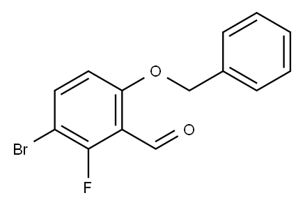 Benzaldehyde, 3-bromo-2-fluoro-6-(phenylmethoxy)- Structure