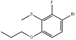 Benzene, 1-bromo-2-fluoro-3-(methylthio)-4-propoxy- Structure