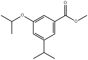 Benzoic acid, 3-(1-methylethoxy)-5-(1-methylethyl)-, methyl ester 구조식 이미지