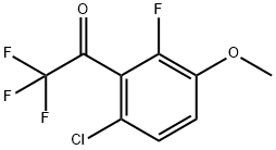 Ethanone, 1-(6-chloro-2-fluoro-3-methoxyphenyl)-2,2,2-trifluoro- Structure