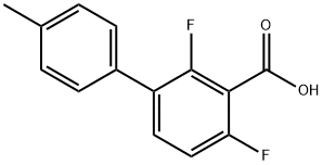 [1,1'-Biphenyl]-3-carboxylic acid, 2,4-difluoro-4'-methyl- Structure