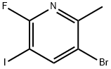 Pyridine, 3-bromo-6-fluoro-5-iodo-2-methyl- Structure