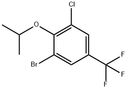 Benzene, 1-bromo-3-chloro-2-(1-methylethoxy)-5-(trifluoromethyl)- Structure