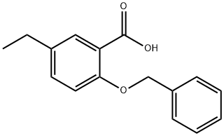 Benzoic acid, 5-ethyl-2-(phenylmethoxy)- Structure