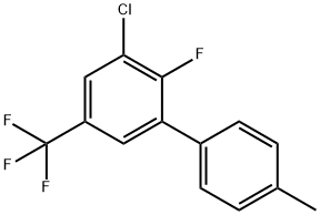 1,1'-Biphenyl, 3-chloro-2-fluoro-4'-methyl-5-(trifluoromethyl)- Structure