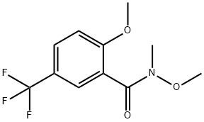 Benzamide, N,2-dimethoxy-N-methyl-5-(trifluoromethyl)- Structure