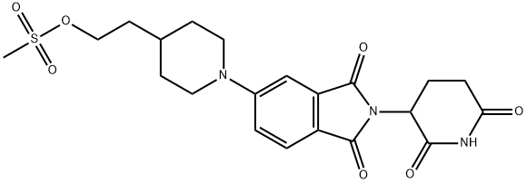 1H-Isoindole-1,3(2H)-dione, 2-(2,6-dioxo-3-piperidinyl)-5-[4-[2-[(methylsulfonyl)oxy]ethyl]-1-piperidinyl]- Structure