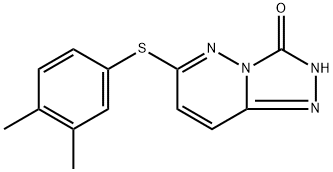 1,2,4-Triazolo[4,3-b]pyridazin-3(2H)-one, 6-[(3,4-dimethylphenyl)thio]- 구조식 이미지