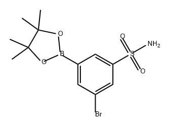 Benzenesulfonamide, 3-bromo-5-(4,4,5,5-tetramethyl-1,3,2-dioxaborolan-2-yl)- Structure