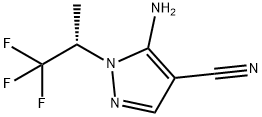 5-Amino-1-[(1S)-2,2,2-trifluoro-1-methylethyl]-1H-pyrazole-4-carbonitrile Structure