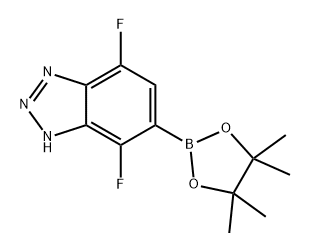 1H-Benzotriazole, 4,7-difluoro-6-(4,4,5,5-tetramethyl-1,3,2-dioxaborolan-2-yl)- Structure