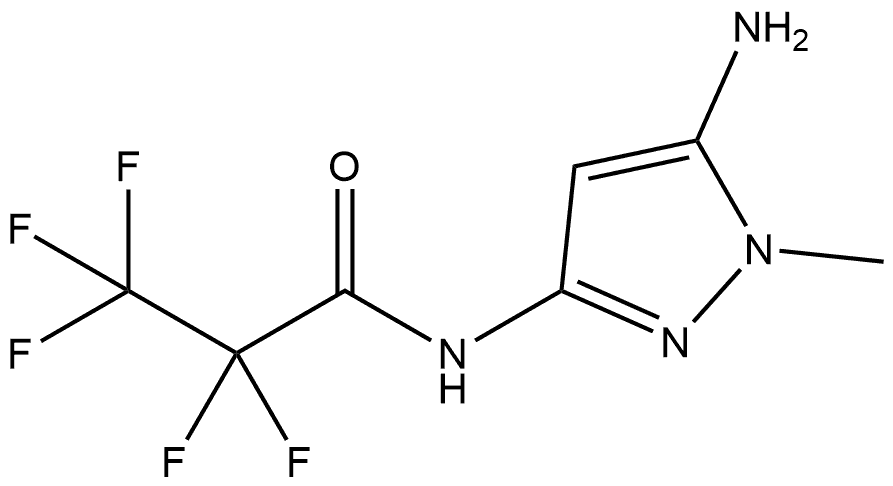 N-(5-Amino-1-methyl-1H-pyrazol-3-yl)-2,2,3,3,3-pentafluoropropanamide 구조식 이미지