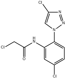 Acetamide, 2-chloro-N-[5-chloro-2-(4-chloro-1H-1,2,3-triazol-1-yl)phenyl]- Structure