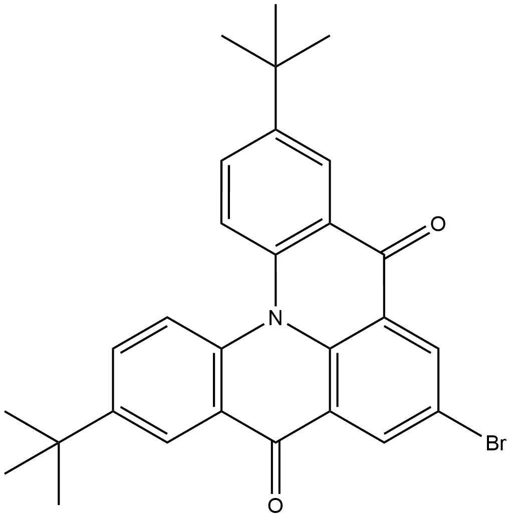 7-Bromo-3,11-bis(1,1-dimethylethyl)-5H-quino[3,2,1-de]acridine-5,9-dione Structure