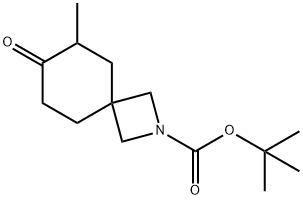 2-Azaspiro[3.5]nonane-2-carboxylic acid, 6-methyl-7-oxo-, 1,1-dimethylethyl ester Structure