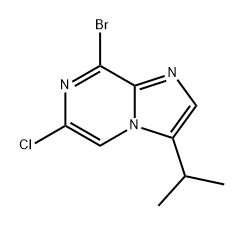 Imidazo[1,2-a]pyrazine, 8-bromo-6-chloro-3-(1-methylethyl)- Structure