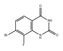 2,4(1H,3H)-Quinazolinedione, 7-bromo-8-fluoro- Structure