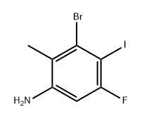 Benzenamine, 3-bromo-5-fluoro-4-iodo-2-methyl- Structure