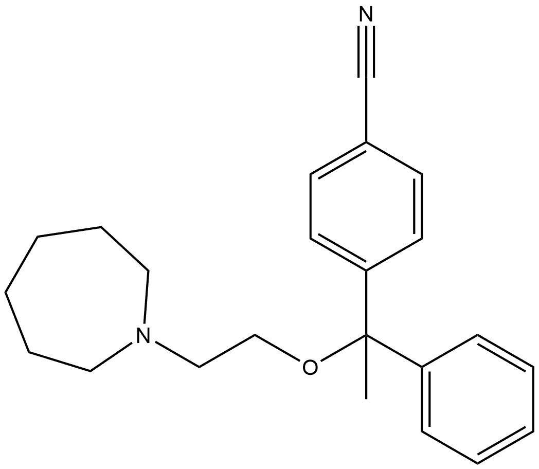 4-[1-[2-(Hexahydro-1H-azepin-1-yl)ethoxy]-1-phenylethyl]benzonitrile Structure