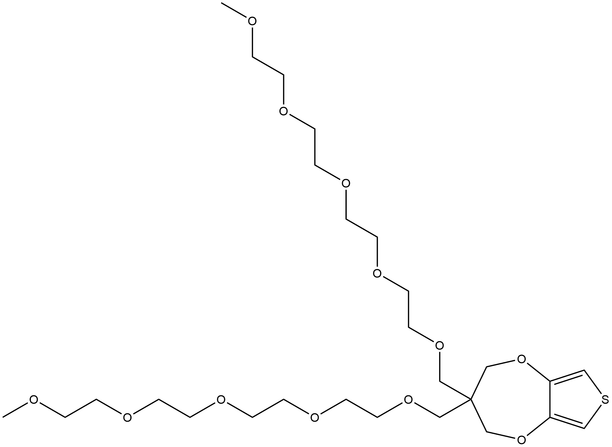 3,3-di(2,5,8,11,14-pentaoxapentadecyl)-3,4-dihydro-2H-thieno[3,4-b][1,4]dioxepine Structure