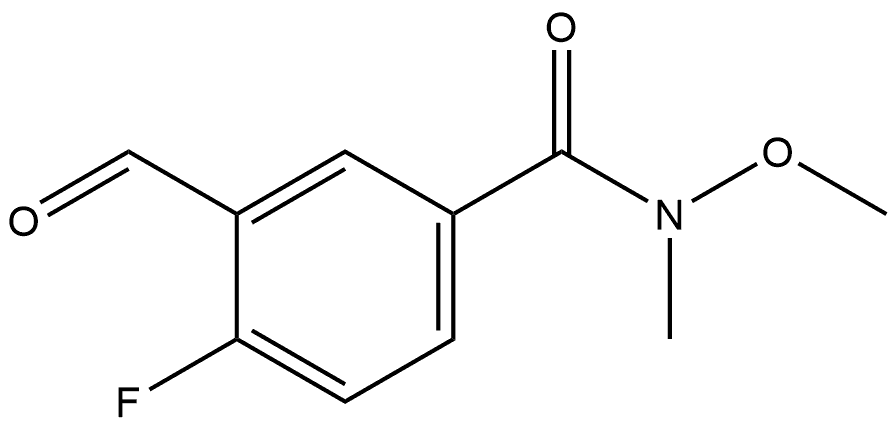 4-Fluoro-3-formyl-N-methoxy-N-methylbenzamide Structure