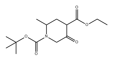 1,4-Piperidinedicarboxylic acid, 2-methyl-5-oxo-, 1-(1,1-dimethylethyl) 4-ethyl ester Structure