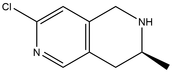 (S)-7-Chloro-3-methyl-1,2,3,4-tetrahydro-2,6-naphthyridine 구조식 이미지