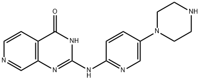 2-[[5-(1-Piperazinyl)-2-pyridinyl]amino]pyrido[3,4-d]pyrimidin-4(3H)-one Structure