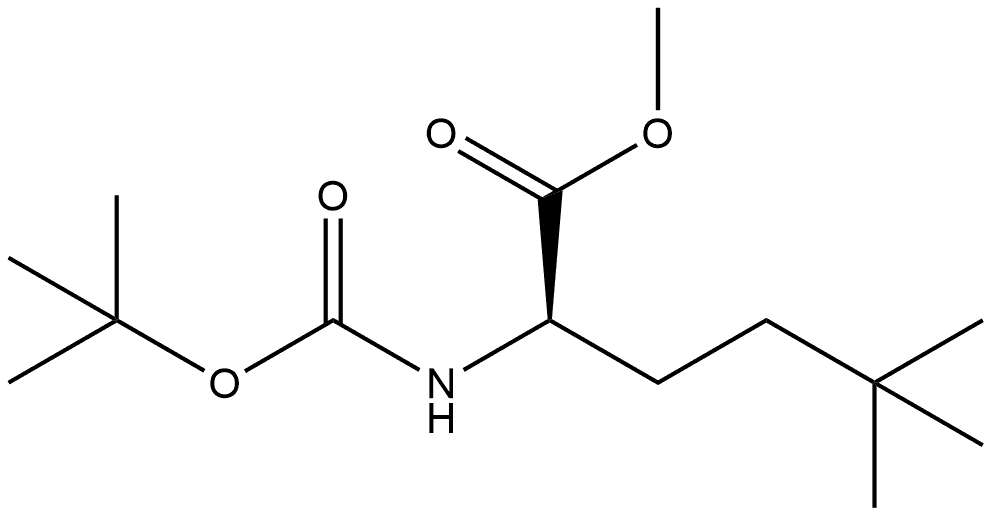 methyl (R)-2-((tert-butoxycarbonyl)amino)-5,5-dimethylhexanoate Structure