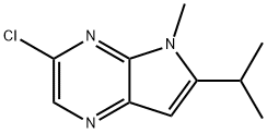 5H-Pyrrolo[2,3-b]pyrazine, 3-chloro-5-methyl-6-(1-methylethyl)- 구조식 이미지