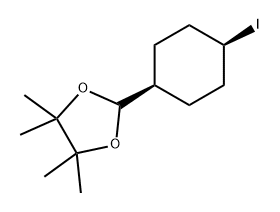 1,3-Dioxolane, 2-(cis-4-iodocyclohexyl)-4,4,5,5-tetramethyl- 구조식 이미지