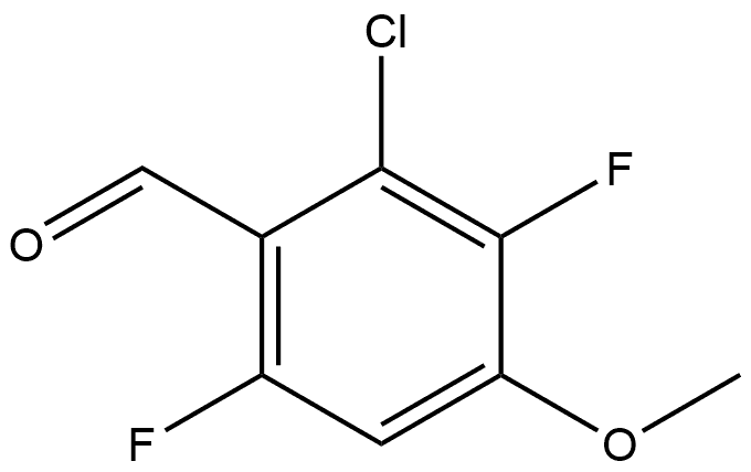 2-Chloro-3,6-difluoro-4-methoxybenzaldehyde Structure