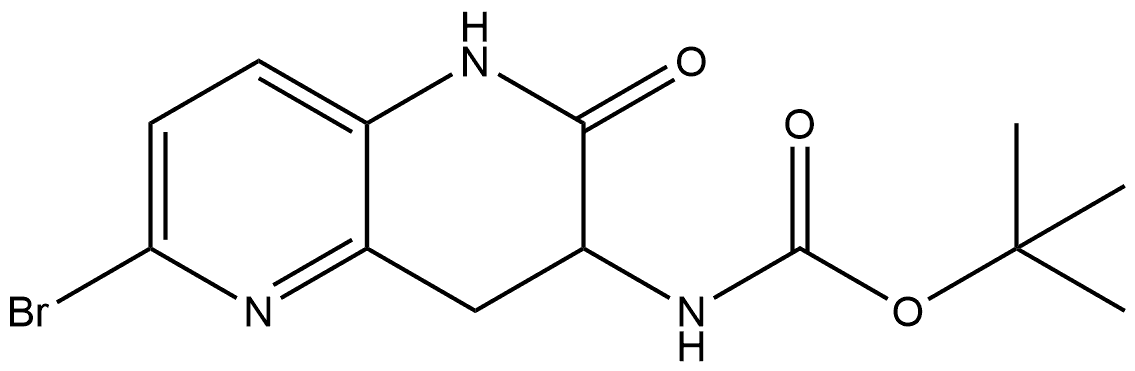 tert-Butyl (6-bromo-2-oxo-1,2,3,4-tetrahydro-1,5-naphthyridin-3-yl)carbamate 구조식 이미지