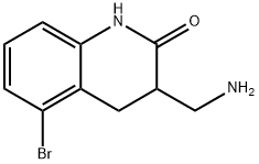 2(1H)-Quinolinone, 3-(aminomethyl)-5-bromo-3,4-dihydro- 구조식 이미지