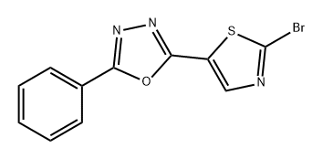 1,3,4-Oxadiazole, 2-(2-bromo-5-thiazolyl)-5-phenyl- Structure