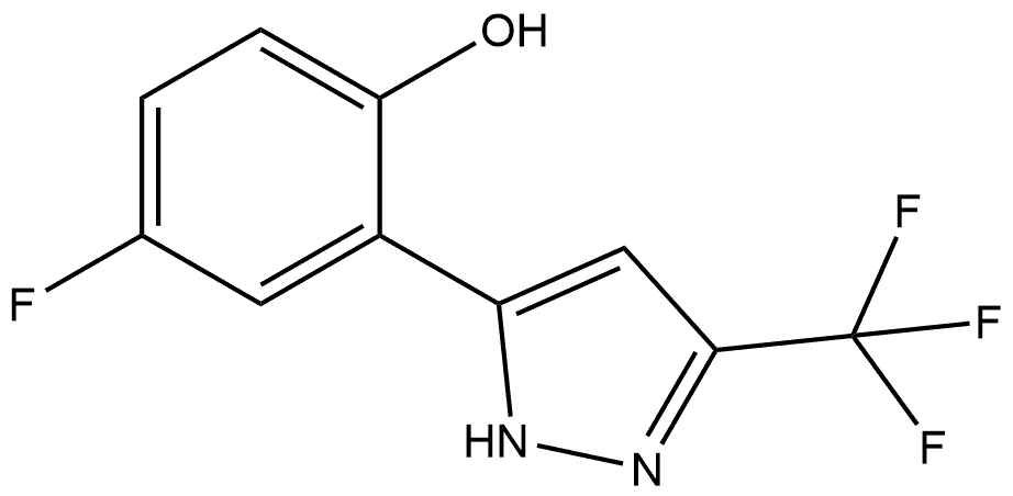 4-Fluoro-2-[3-(trifluoromethyl)-1H-pyrazol-5-yl]phenol Structure