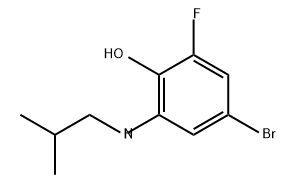 Phenol, 4-bromo-2-fluoro-6-[(2-methylpropyl)amino]- Structure