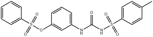 Benzenesulfonamide, 4-methyl-N-[[[3-[(phenylsulfonyl)oxy]phenyl]amino]carbonyl]- Structure