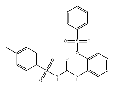 Benzenesulfonamide, 4-methyl-N-[[[2-[(phenylsulfonyl)oxy]phenyl]amino]carbonyl]- Structure