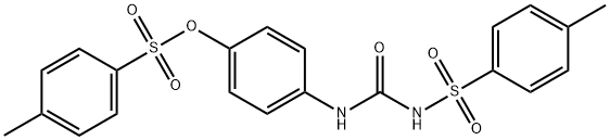 Benzenesulfonamide, 4-methyl-N-[[[4-[[(4-methylphenyl)sulfonyl]oxy]phenyl]amino]carbonyl]- Structure