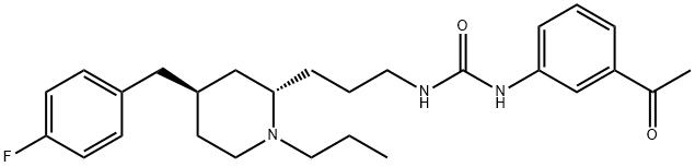 Urea, N-(3-acetylphenyl)-N'-[3-[(2S,4R)-4-[(4-fluorophenyl)methyl]-1-propyl-2-piperidinyl]propyl]- Structure